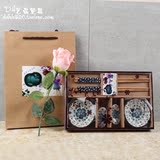 陶瓷结婚礼物高档创意家居餐具套装礼品中式韩式碟子竹木筷子礼盒