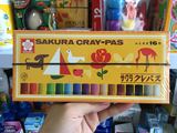 日本代购 sakura樱花16色油画棒软蜡笔 儿童绘画 安全无毒 可擦洗