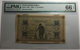 荷兰1940年2.5荷兰盾老纸币NGC PMG评级66分EPQ