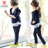 2016初春新款 韩版女童套装 纯棉连帽卫衣裤两件套儿童套装秋