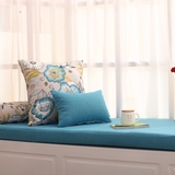 定做天蓝色海绵飘窗垫儿童房窗台垫阳台 榻榻米垫子 实木沙发垫