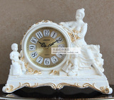 现代创意树脂台钟座钟个性艺术坐坐钟欧式复古钟表摆件钟客厅桌钟