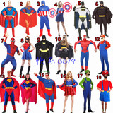 万圣节儿童男女服装成人超人服装 蝙蝠侠服装蜘蛛侠服装超人衣服
