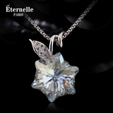 法国Eternelle采用施华洛世奇元素水晶吊坠 2016新款欧美雪花项链