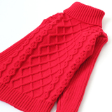 儿童毛衣中大童男童高领加厚针织衫女童打底绒大红色毛衣冬演出服