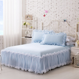 韩版全棉蕾丝床裙床罩单件纯棉床垫保护罩双人床套床笠床盖特价