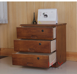 办公室木质文件柜落地式带锁移动实木储物柜桌下矮柜子资料收纳柜
