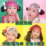新款韩国版宝宝发带女童假发婴儿童刘海发饰头饰假卷发拍照款包邮