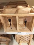 Modern House 韩国居家用品代购 两格木质筷子勺子收纳筒 收纳盒