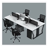 海南广州办公家具办工作桌简约组合屏风 隔断 时尚四人位办公桌椅