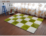 拼接地垫拼图地毯绒面环保泡沫加厚长毛绒客厅卧室地板垫茶几地毯