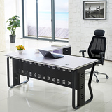 南京现代板式办公老板桌简约时尚板式钢架大班桌现代主管桌经理台