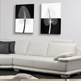 航德 装饰画客厅简约现代沙发背景墙壁卧室挂画墙画两联画 黑白
