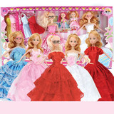 正品芭比娃娃大套装礼盒梦幻衣橱Barbie芭芘公主女孩玩具洋