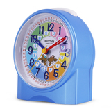 日本进口丽声钟表 卧室学生儿童静音闹钟 创意可爱蓝色粉红色闹表