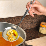 304不锈钢滤油网筛超细油隔厨房撇油勺漏油勺捞油勺小漏勺过滤网