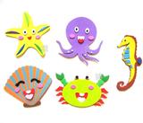 幼儿园环境布置装饰材料 海洋动物泡沫墙贴 章鱼海马河蚌螃蟹海星