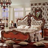 美式乡村 欧式床 法式公主床 美式床 1.8米双人家具深色婚床包邮