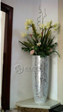 落地大花瓶 欧式客厅复古典插花艺摆件玄关楼梯罗马柱玻璃钢花瓶