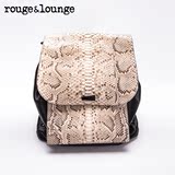 rouge & lounge芮之韩国新品时尚高端女士蛇皮手提包单肩包包