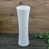 陶瓷花瓶高30cm 圆平口简约花培花瓶 纯白色干花鲜花插可装水包邮