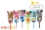 日本进口零食固力果格力高米奇头型迪士尼双味棒棒糖单根