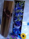 母亲节520卡通花束蓝色妖姬花束礼盒仿真玫瑰花束毕业闺蜜生日