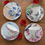 英国创意英式下午红茶杯子陶瓷田园复古欧式咖啡杯碟骨瓷套装带勺