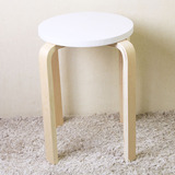 宜家富洛塔实木小圆凳非塑料矮凳彩色简约时尚餐凳创意家庭休闲