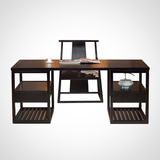 新中式实木书桌椅 简约现代书房电脑桌办公桌 家用写字台定制家具