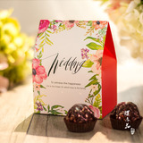 2015新款秘密花园结婚礼盒包装盒批发红色可装烟韩式创意喜糖盒子