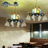 灯屋复古工业风LED酒瓶吊灯北欧餐厅咖啡馆玻璃个性创意酒吧吊灯
