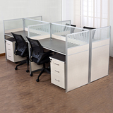 简约办公家具4办公室桌椅6职员工电脑桌子组合屏风2工作位8人定制