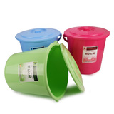 学校带盖子水桶 家用塑料水桶pp加厚学生带盖水桶 美居圆桶浴室桶