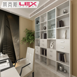 LEX莱克斯整体书房家具定制组合书柜书架转角电脑桌书桌定做设计