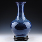 景德镇陶瓷器 创意窑变艺术蓝色星空花瓶 赏瓶 现代时尚家居摆设
