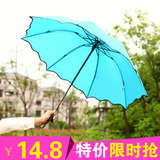 雨伞折叠男女韩国学生创意遮阳伞两用太阳超轻小防晒遇水开花晴雨