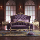 欧式双人床 法式实木床仿古奢华床 新古典雕花婚床1.8米大床定制
