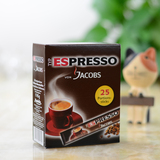 现货 德国Jacobs意式浓缩不酸无糖速溶黑咖啡纯咖啡提神 25支原装