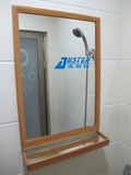 太空铝合金洗手间浴室镜子组合壁挂镜卫生间梳妆卫缘柜带置物架