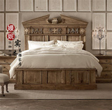 复古 欧式家具美式法式乡村风格L全松木实木床雕花床双人