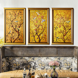 [W]奇居良品 欧式玄关客厅卧室墙面有框装饰挂画 金色财富树