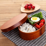 日式木质饭盒创意学生午餐饭盒柳杉木分格便当盒干果盒寿司盒餐盒