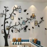 创意水晶亚克力相框照片树3d立体墙贴沙发背景客厅电视卧室装饰画
