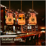 新款北欧餐厅酒吧吊灯吧台创意个性复古树脂单头小吊灯咖啡厅灯具