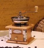 实木手摇咖啡豆磨豆机小型手动研磨机粉碎机家用磨粉咖啡机铸铁芯