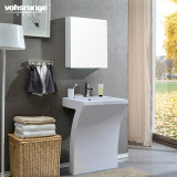 菲斯朗格北欧式创意极简人造石洗手脸盆洗漱台落地浴室柜镜柜组合