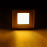LED地脚灯小夜灯人体感应声光控墙壁地脚灯 86型香槟金面板