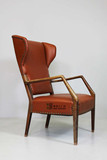 美式法式工业北欧实木老榆木椅子复古休闲单人沙发椅酒吧咖啡厅椅