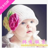 3-6-9个月韩国纯棉婴儿帽子女手工帽初生0-1岁秋冬女宝宝公主帽潮